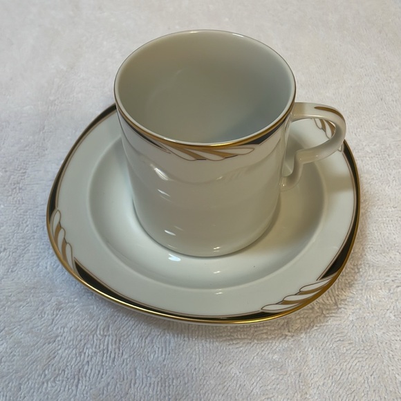 COPY - Mikasa Omega Black White  8 oz Teacup and Saucer - Picture 3 of 8